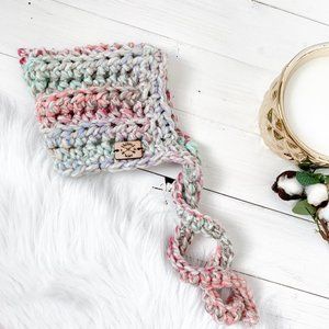 0-6 Baby Crochet Pixie Bonnet | Unicorn, pink, Chunky Bonnet, Kids Hat, Bonnet,